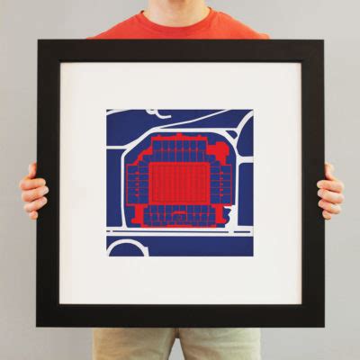 Ibrox Stadium Map Art by City Prints - The Map Shop