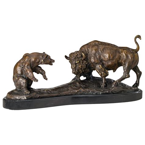 Bull And Bear Sculpture - Art Figurine