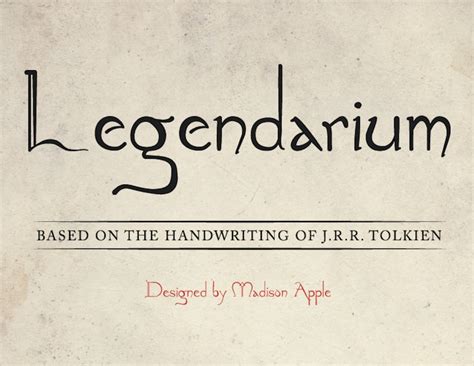 Legendarium a J.R.R. Tolkien Script Font - Etsy