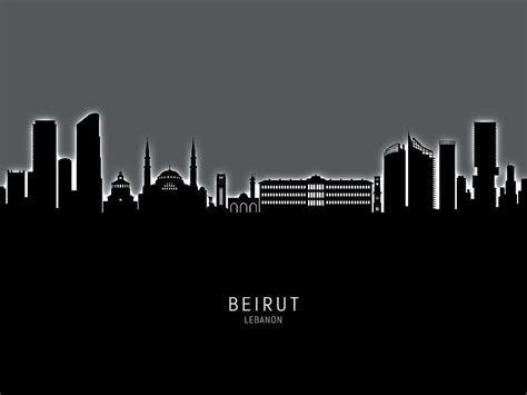 Beirut Lebanon Skyline Digital Art by Michael Tompsett | Fine Art America