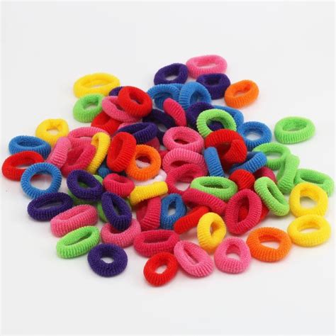 M MISM Mini Hairbands Girl Elastic Hair Ties Tiny Soft Rubber Bands for ...