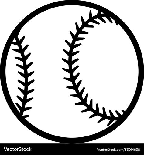 Baseball silhouette isolated Royalty Free Vector Image