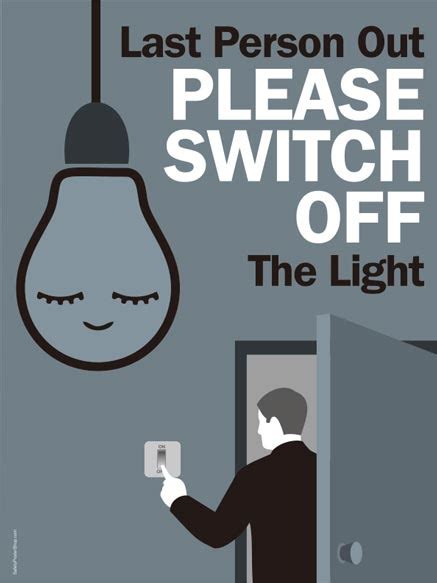 Switch Off The Light | Safety Poster Shop