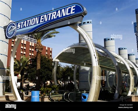 The Las Vegas Monorail Station Entrance at Ballys Hotel and Casino in Nevada Stock Photo - Alamy