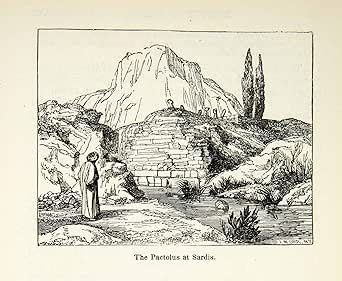 Amazon.com: 1898 Wood Engraving Pactolus Sardis Turkey Landscape River ...