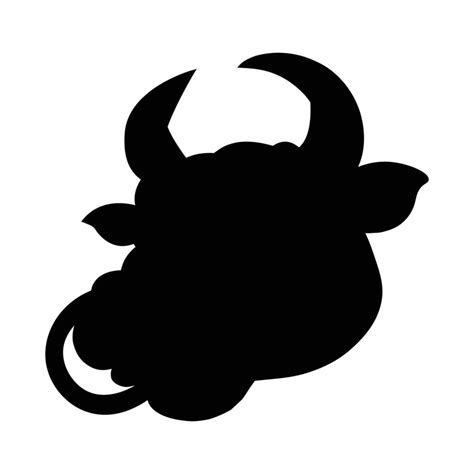 Bull head silhouette 5365999 Vector Art at Vecteezy