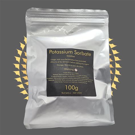 Potassium Sorbate - Stabiliser - 10g - 50g - 100g — OmniMead