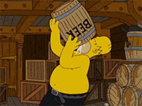 Homer Simpson Drinking Beer Gif - De Actualidad 267fmg