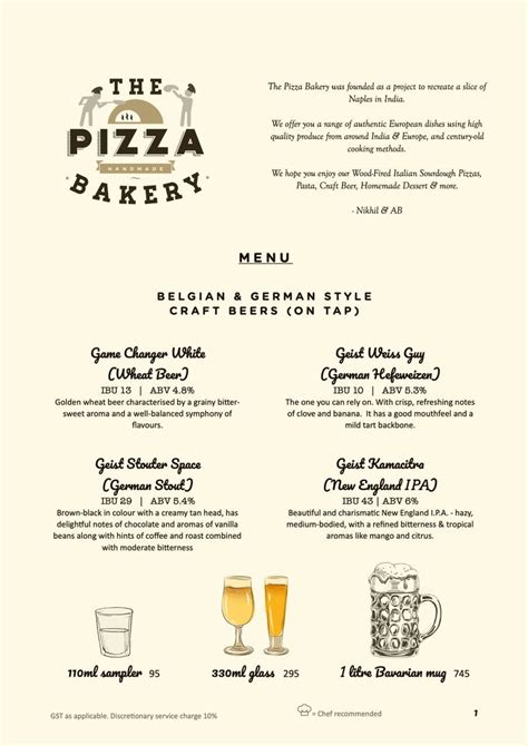 Menu of The Pizza Bakery, Indiranagar, East Bengaluru, Bengaluru ...