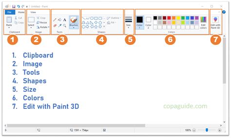 MS-Paint Home Tab Tools