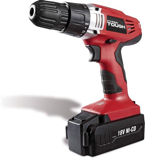 Amazon.com: Hyper Tough AQ75006G 18V Lithium-Ion Cordless Drill/Driver Black/Red: Home Improvement