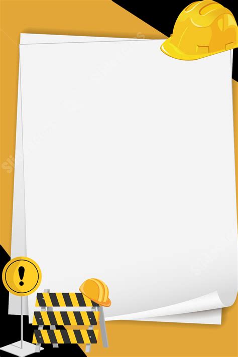 Minimalist Vector Design Of Yellow Safety Production Page Border ...