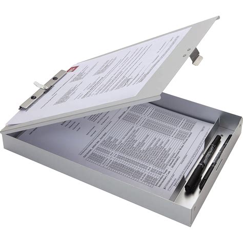 Aluminum Clipboard With Storage | Dandk Organizer