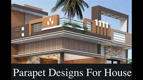 Ground Floor House With Beautiful Parapet Designs ! Modern Parapet Wall ...