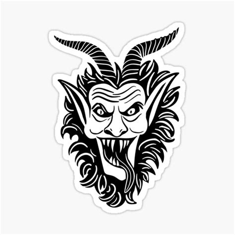 "Krampus Tattoo Art" Sticker for Sale by mkzmerch | Redbubble