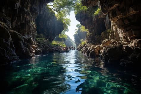 Premium AI Image | luminescent depths Grotta del Bue Marino Cave stunning cave mesmerizing ...