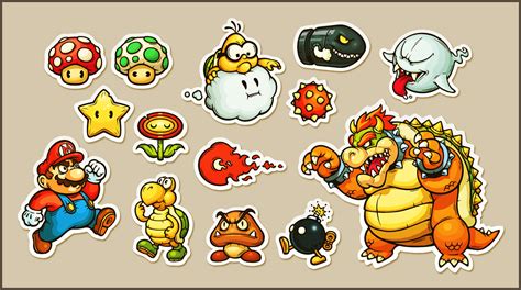 Super Mario Stickers by einen on DeviantArt