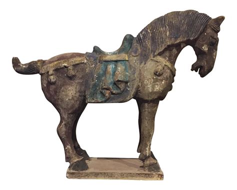 Chinese Antique Horse Sculpture | Chairish