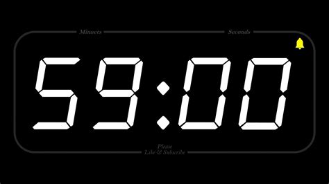 59 MINUTE - TIMER & ALARM - 1080p - COUNTDOWN - YouTube