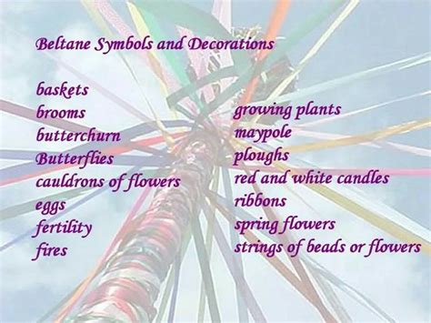 Beltane Symbols and Decorations. | Beltane, Pagan festivals, Outdoor quotes