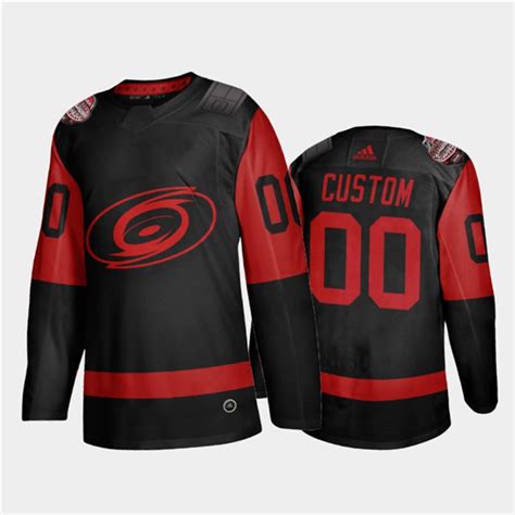 Mens Carolina Hurricanes Custom Black adidas 2021 Stadium Series Jersey