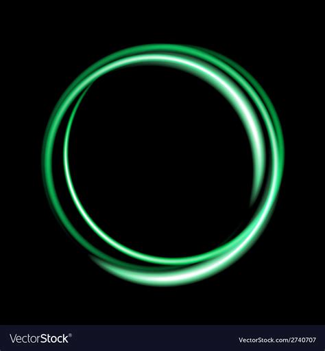 Green neon circle background Royalty Free Vector Image