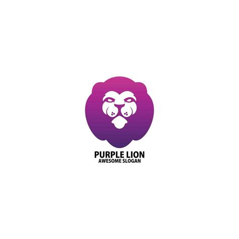 purple lion logo design gradient color 26118866 Vector Art at Vecteezy