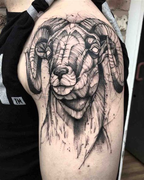 Big Shoulder Ram Tattoo | Best Tattoo Ideas Gallery