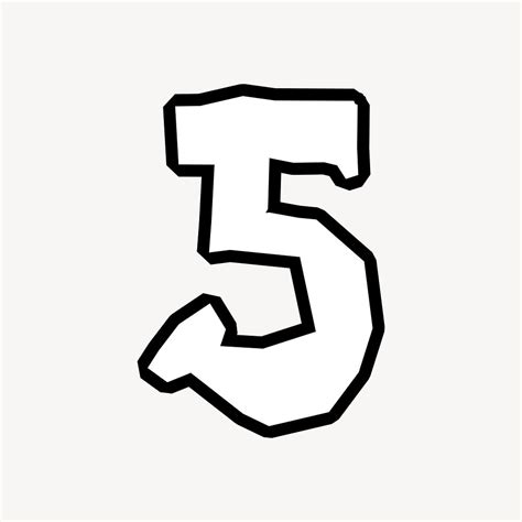 5 number five, graffiti art | Free Icons Illustration - rawpixel