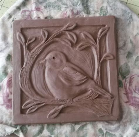 Carved Bird in Clay Tile by Marsha Burris | Clay art projects, Ceramics ...