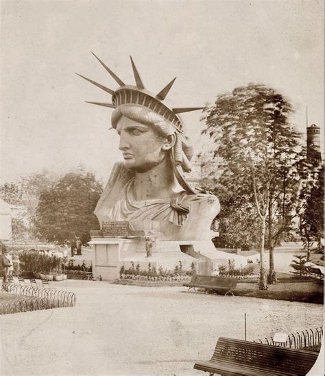 Head of Statue of Liberty, 1878 World’s Fair, Paris, France Gustave Eiffel, Lady Liberty, Statue ...