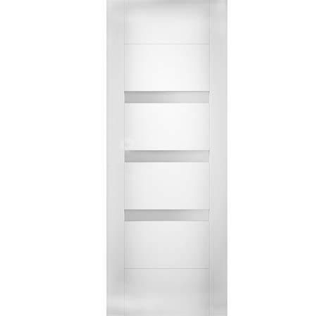 Slab Door Panel Opaque Glass 32 x 84 inches / Sete 6900 White Silk / Modern Finished Doors ...