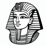 Ancient Egyptian Man Tutankhamun 👨 Coloring Page