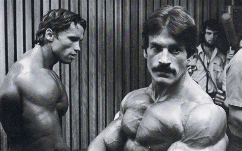 Arnold & Mike Mentzer at the 1980 Mr. Olympia | Vintage bodybuilding ...