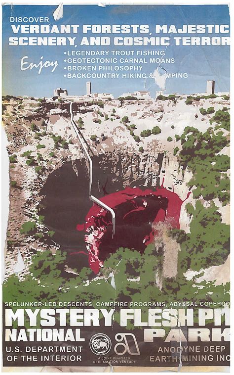 Mystery Flesh Pit National Park — Tourism poster for Mystery Flesh Pit National...