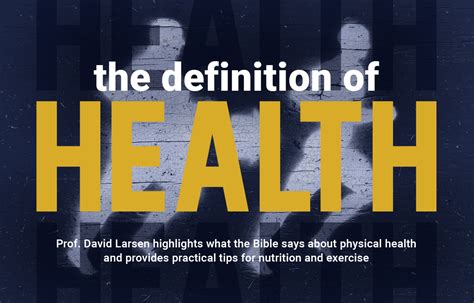 The Definition of Health - The Master's University