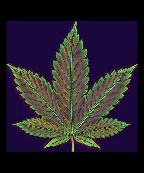 Abstract Cannabis Weed Leaf Art Design Digital Art by CalNyto