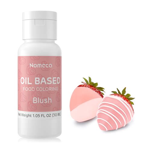 Oil Based Food Coloring for Chocolate - Nomeca 30 Milliliters Upgraded Blush Oil Food Color for ...