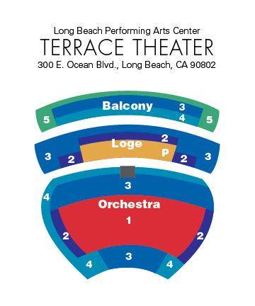 Terrace Theater - Classical Series Seating Chart - Long Beach Symphony