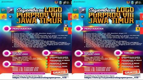 Pemprov Jatim Gelar Sayembara Desain Logo Porprov Jatim 2023, Total Hadiah Rp 20 Juta - Surya.co.id