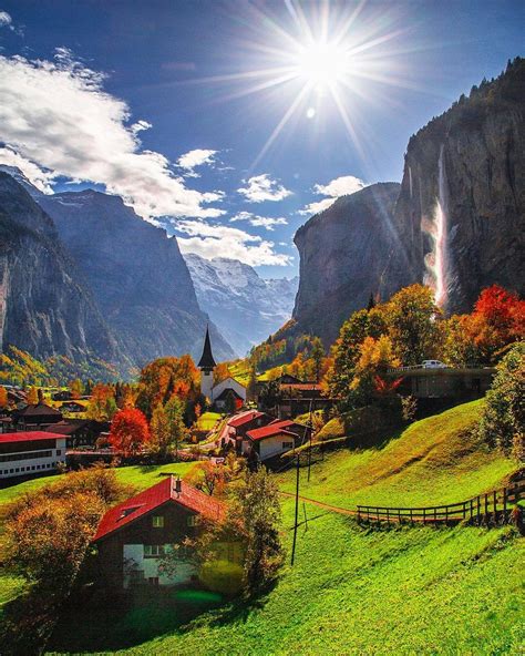 Village of Lauterbrunnen in Switzerland - Beautiful places. Best places ...