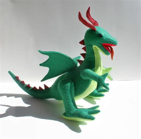 Classic Green Dragon Fantasy Plush Stuffed Animal Toy Eco