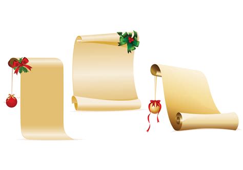 Decorated Christmas Scroll Vector Pack 53406 Vector Art at Vecteezy