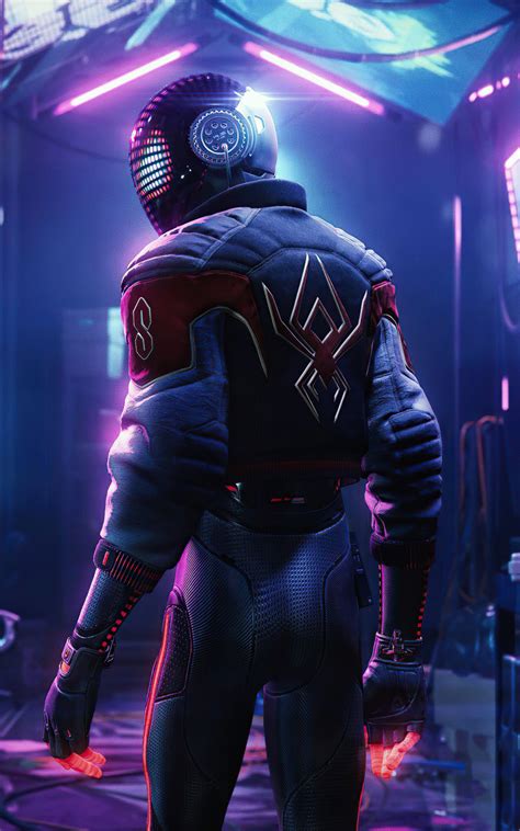 1200x1920 Resolution Marvel's Spider-Man Miles Morales Cyberpunk Suit ...