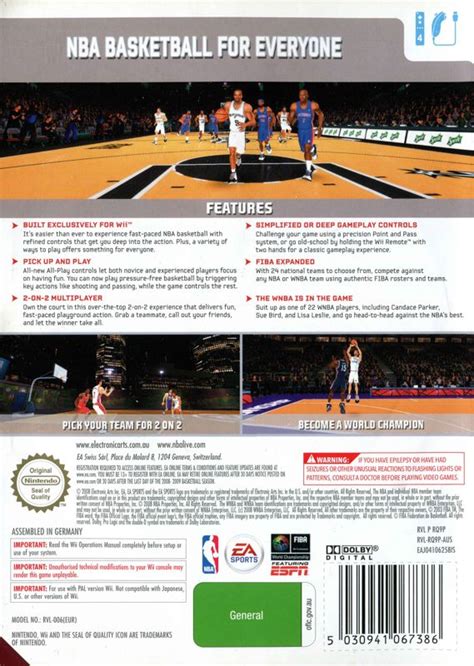 NBA Live 09 All-Play cover or packaging material - MobyGames