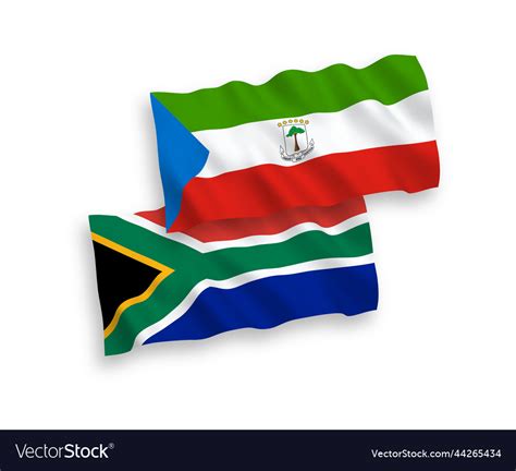 Flags of republic equatorial guinea Royalty Free Vector