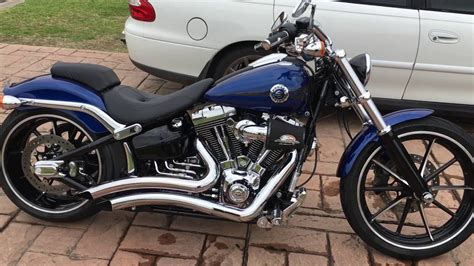 Harley Davidson Breakout Exhaust / Softail Big Radius Black or Chrome ...