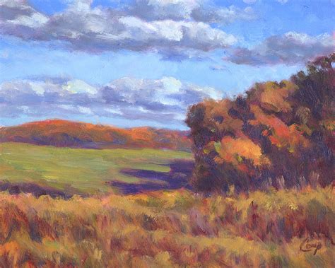 Autumn Fields Painting by Michael Camp