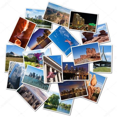 USA famous landmarks and landscapes photo collage — Stock Photo ...