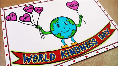 World Kindness Day Easy Drawing | World Kindness Day Easy Poster ...